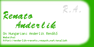 renato anderlik business card
