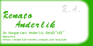 renato anderlik business card